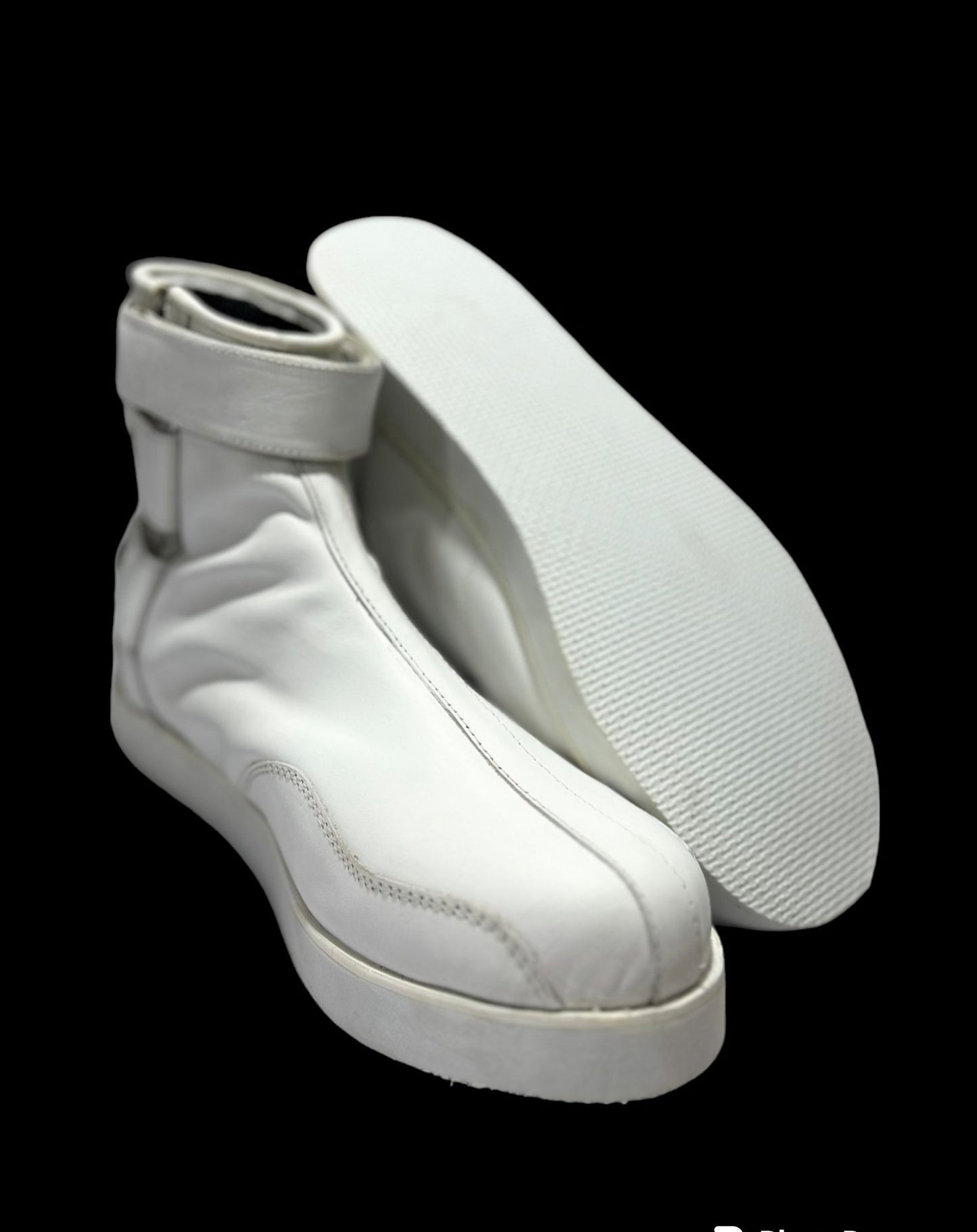 Handmade Professional Wrestling Boots, Low Cut, 100% Original leather, Zip Closure, Hook & Loop Style, Handmade,  White Color