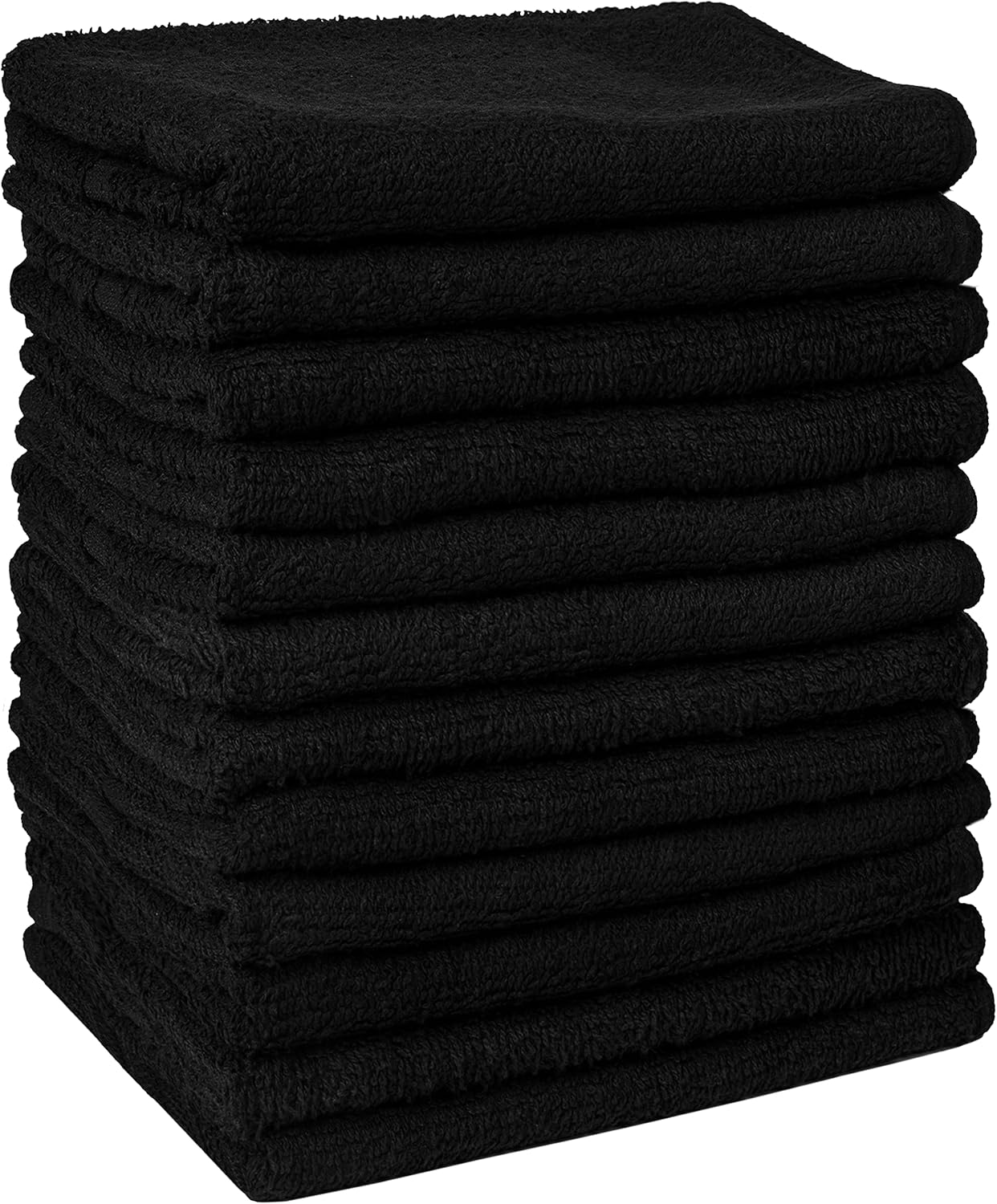 24 Pack Black Salon Towels, Bleach Proof,  16"x29" Spa Towels for Facials Black Towels Black Salon Facial Towels for Estheticians Soft  para Salon  Barber Towels