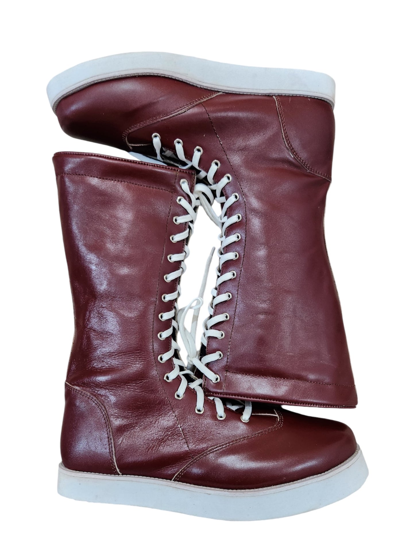 Pro Wrestling Boots, Handmade, 100% Original Leather, Maroon color, William Regal's Inspired