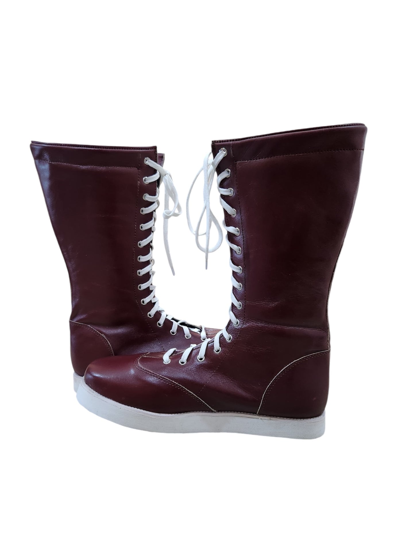 Pro Wrestling Boots, Handmade, 100% Original Leather, Maroon color, William Regal's Inspired