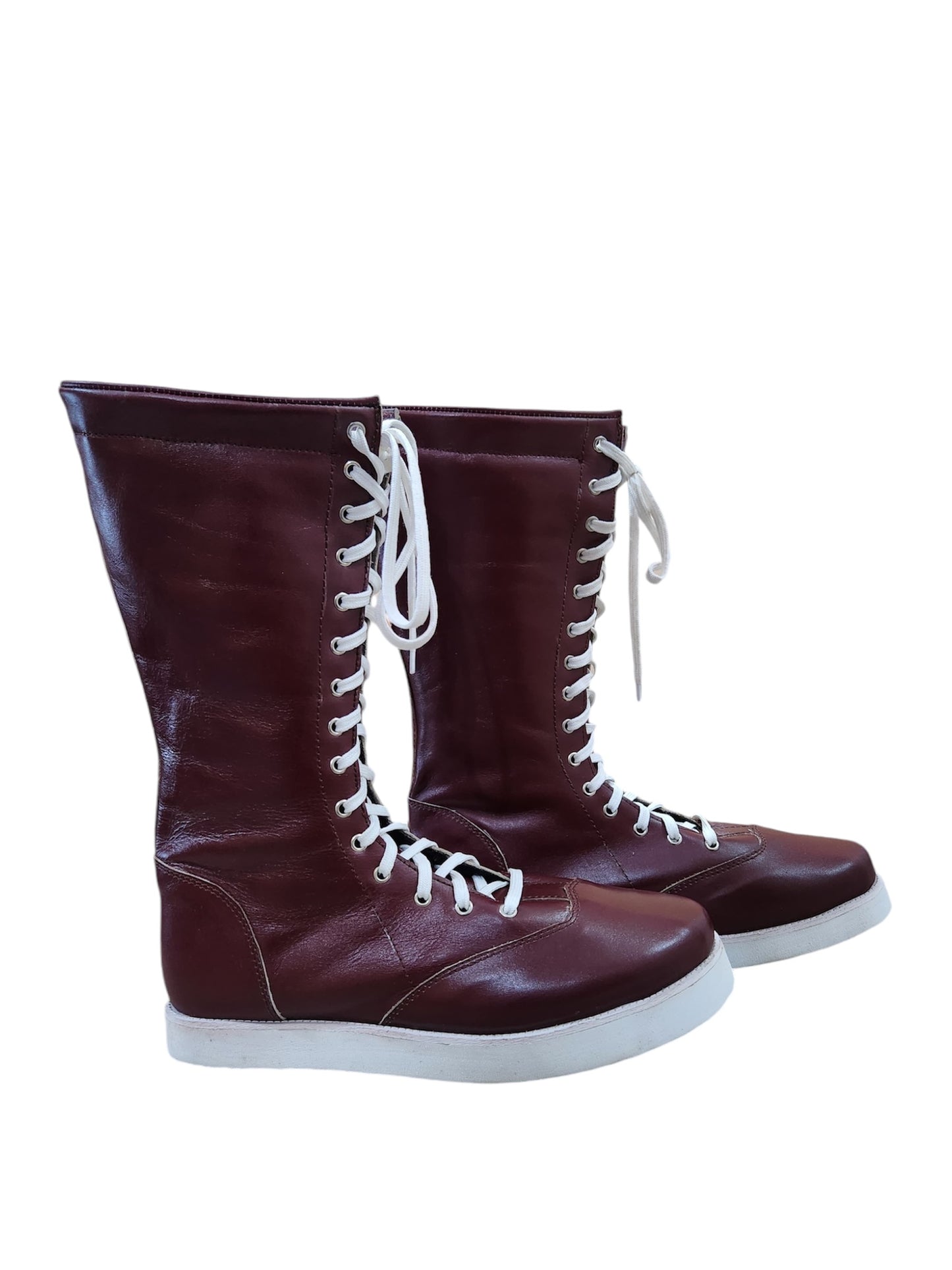 Pro Wrestling Boots, Handmade, 100% Original Leather, Maroon color, William Regal's Inspired