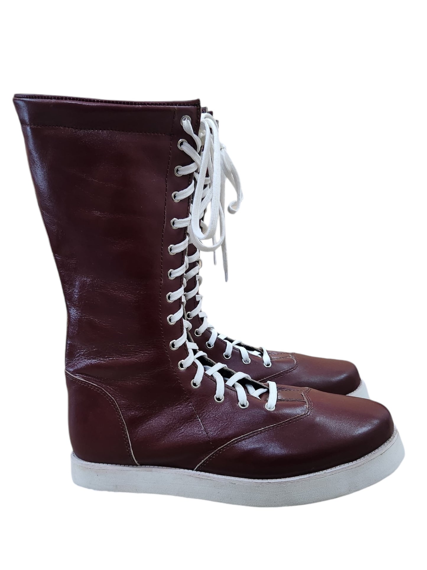 Pro Wrestling Boots, Handmade, 100% Original Leather, Maroon color, William Regal's Inspired