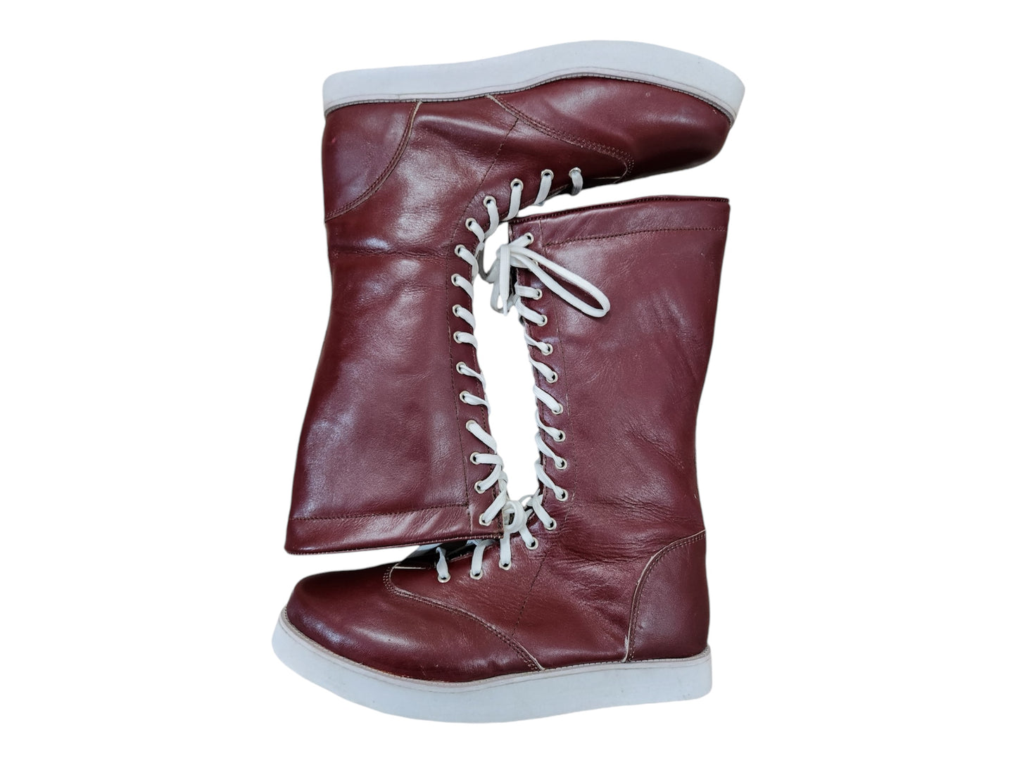 Pro Wrestling Boots, Handmade, 100% Original Leather, Maroon color, William Regal's Inspired