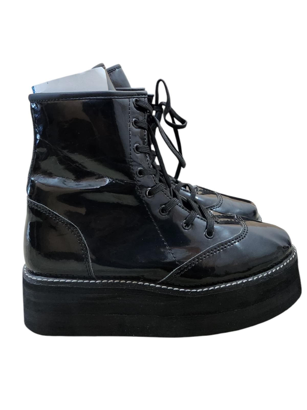 Handmade Wrestling Boots, Low Cut, Black Color Patent Shinny,  100% Original Leather, Customizable Height