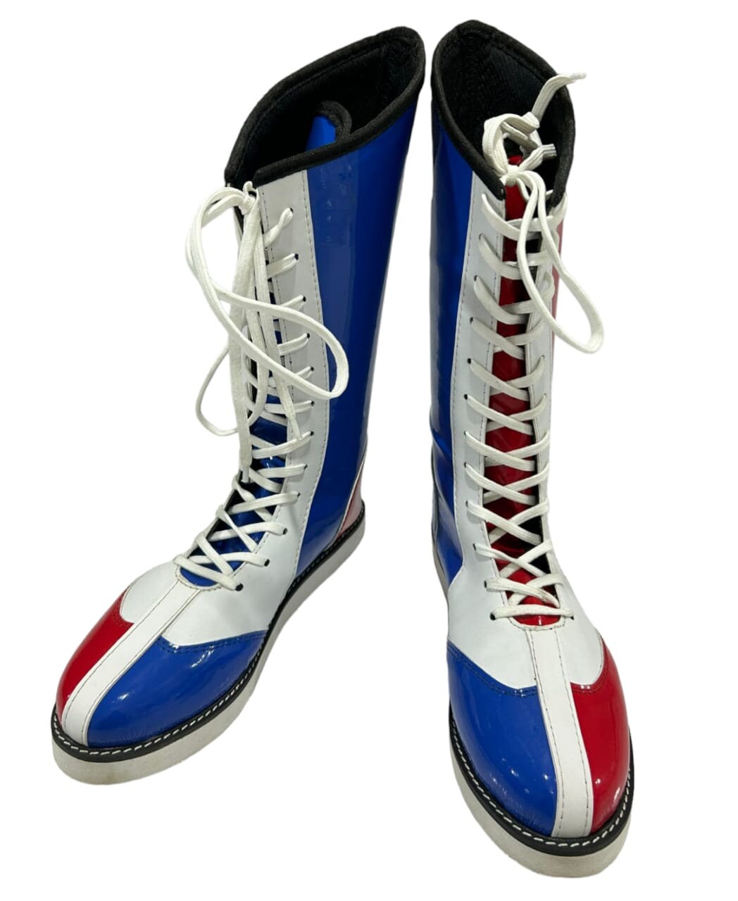 Wrestling Long Boots, 100% genuine Leather, Handmade, Multi Colors, French Flag Shoes, Customizable